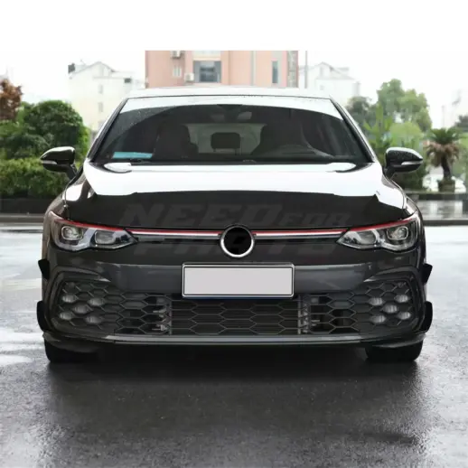Canards voorbumper voor Volkswagen Golf 8 (Hatchback) R Line & GTI & GTE & GTD – Racing Look, Hoogglans Zwart