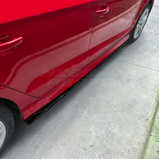 Sideskirts voor Audi A3/A3 S Line/S3 8V (Sedan & Sportback) – S3 Look, Hoogglans Zwart