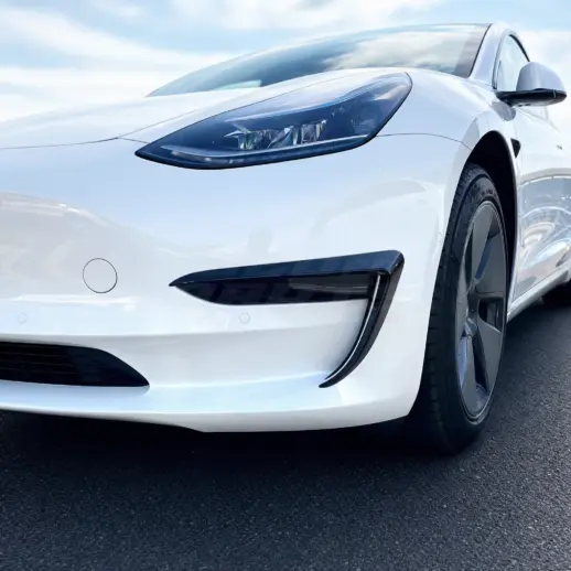 Aero flaps voorbumper voor Tesla Model 3 M3 Pre-Facelift – Performance Look, Hoogglans Zwart