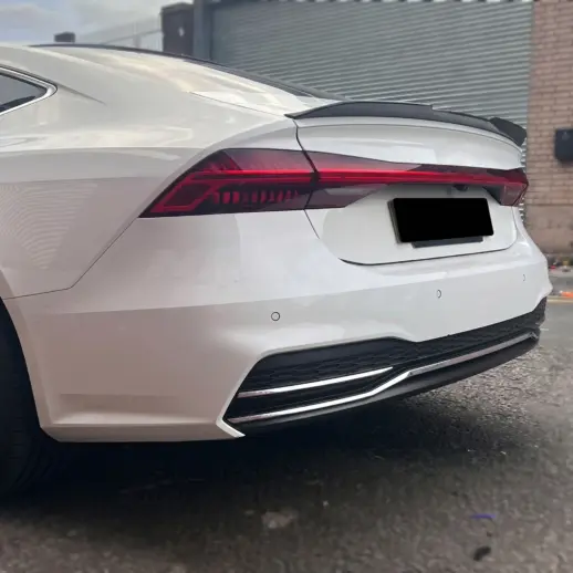 Spoiler cap voor Audi A7/S7/RS7 C8 (Sportback) – Sport Look, Hoogglans Zwart