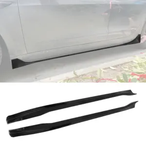 Side Skirts Voor Tesla Model 3 M3 Pre-Facelift – Performance Look, Hoogglans Zwart