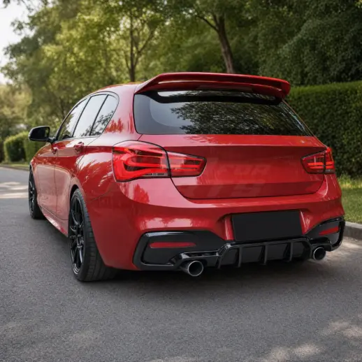 Diffuser voor BMW 1 Series F20/F21 LCI M Sport & M140 & M135 – O-O – M Performance Look, Hoogglans Zwart