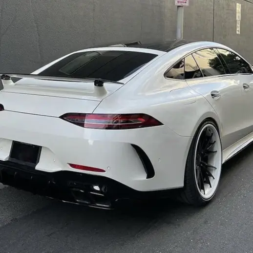 Achterbumper canards voor Mercedes AMG GT X290 (4 Door) – AMG Look, Hoogglans Zwart