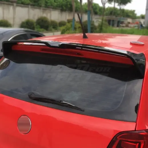 Dakspoiler voor Volkswagen Polo 5 (Hatchback) Standard & R Line & GTI – Aero Look, Hoogglans Zwart