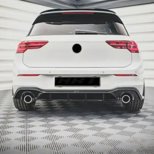 Diffuser voor Volkswagen Golf 8/8.5 (Hatchback) R Line & GTD & GTE & GTI – O-O – GTI Look, Hoogglans Zwart