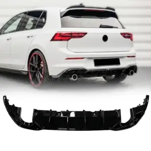 Diffuser Voor Volkswagen Golf 8/8.5 (Hatchback) R Line & GTD & GTE & GTI & GTI Clubsport – O-O – GTI Look, Hoogglans Zwart