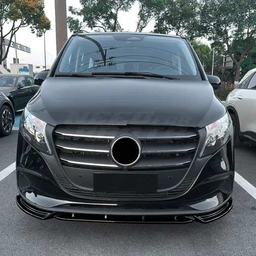 Voorspoiler voor Mercedes Vito W447 Facelift – Sport Look, Hoogglans Zwart