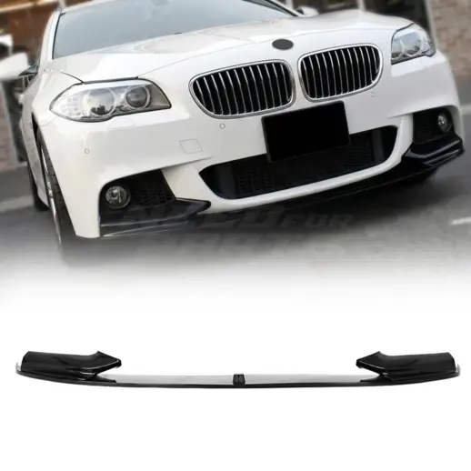 Voorspoiler voor BMW 5 Series F10/F11 M Sport & M550 – M Performance Look, Hoogglans Zwart