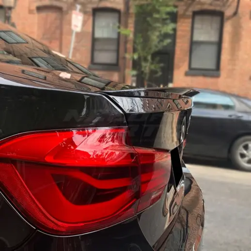 Achterspoiler voor BMW 3 Series F30 – M Performance Look, Hoogglans Zwart