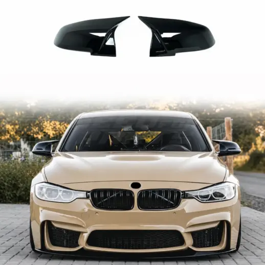 Spiegelkappen (Vervangend) voor BMW 1 Series/2 Series/3 Series/4 Series/X1 – M Sport Look, Hoogglans Zwart