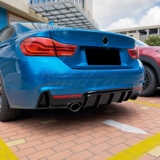 Diffuser voor BMW 4 Series F36/F33/F32 M Sport – O-O – M Sport Look, Hoogglans Zwart
