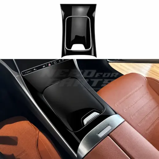 Middenconsolecover voor Mercedes GLC C254/X254 – AMG Look, Hoogglans Zwart