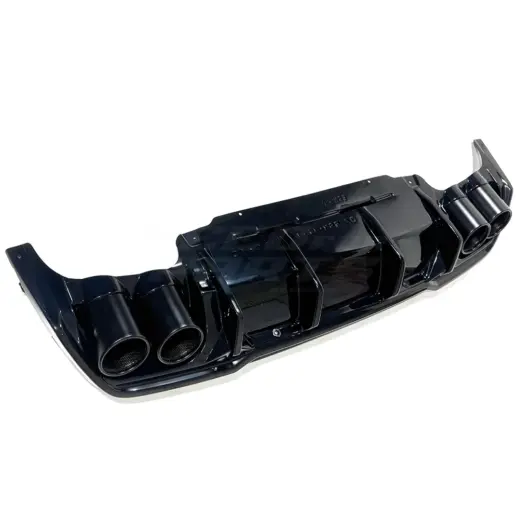 Diffuser met zwarte uitlaatsierstukken voor Cupra Formentor Mk1 (KM7) Facelift Standard – OO-OO – Racing Look, Hoogglans Zwart