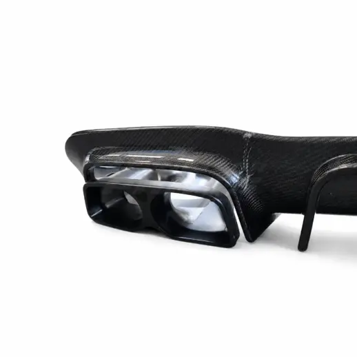 Carbon Diffuser met LED-remlicht en zwarte uitlaatsierstukken voor Mercedes E Class W213/S213 Facelift AMG Line & E53 AMG & E63 AMG – OO-OO – Racing Look
