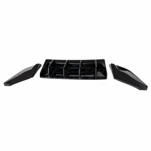 Diffuser splitter met zijsplitters achter voor Cupra Ateca Mk1 (KH7) – Racing Look, Hoogglans Zwart