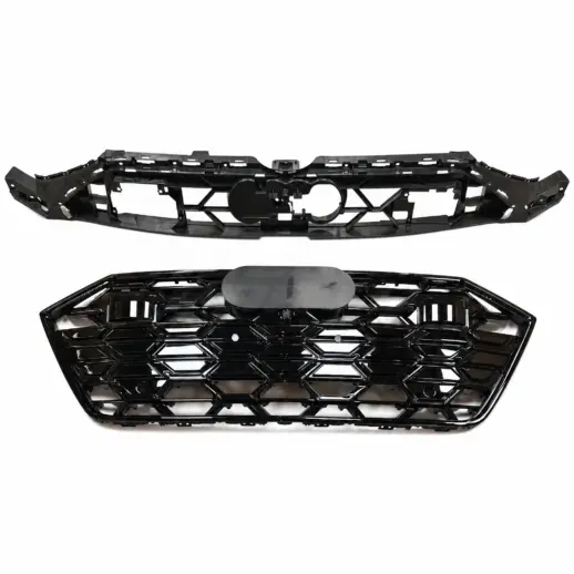 Grille met ACC voor Audi A7/A7 S Line/S7 C8 (Sportback) Pre-Facelift – RS7 Look, Hoogglans Zwart