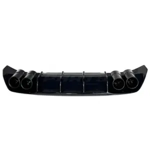 Diffuser With Black Exhaust Tips Voor Seat Leon Mk4 FR – OO-OO – Cupra Look, Hoogglans Zwart