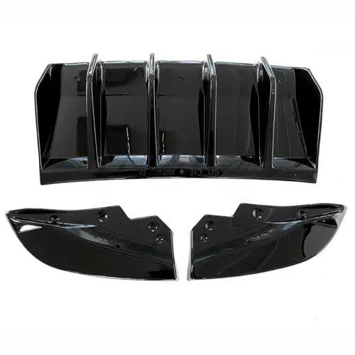 Diffuser splitter met zijsplitters achter voor Cupra Formentor Mk1 (KM7) – Racing Look, Hoogglans Zwart