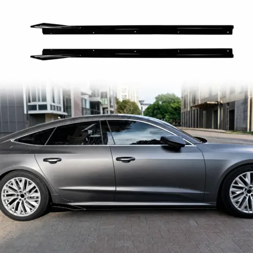 Sideskirts voor Audi A7 S Line/S7 C8 (Sportback) – Performance Look, Hoogglans Zwart